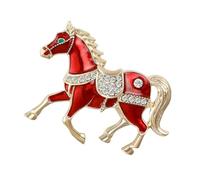 Broches de caballo con diamantes de imitación, pin de pony de animal para hombre, vintage con diseño de ropa, accesorio para el hogar para mujeres, niños, adolescentes, jóvenes, marido, esposa, hijo