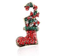 Broches de cristal Broches Elegantes calcetines de Navidad Broche diseñado Muy bonito y práctico.