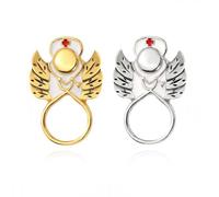 Broches de cristal con forma de vara de Asclepio (2 unidades), ideales como regalo para médicos, enfermeras o estudiantes de medicina.