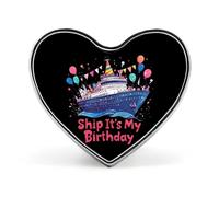 Broches de crucero "Es mi cumpleaños" para mujeres y hombres, bonitos pines de solapa con forma de corazón para fiestas y bodas.