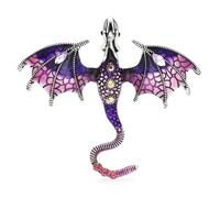 Broches de dragón esmaltados para mujeres y hombres, broches de Color con diamantes de imitación voladores, broches de animales para fiesta y oficina, regalos