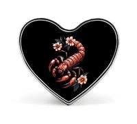 Broches de escorpión con tatuaje para mujer y hombre, bonitos alfileres de solapa con insignia de corazón para fiestas y bodas.