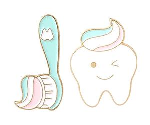 Broches De Esmalte De Dientes Y Dientes Pin Insignias Dentales Broches De Solapas De Joyas De Dientes Lindos Para Enfermera Dentista