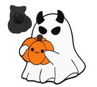 Broches de fantasma espeluznante | Broches de solapa de fantasmas lindos para mujer, accesorios de joyería delicados para sombreros, camisas, bolsos, trajes, chaquetas, mochilas, jeans, vestidos