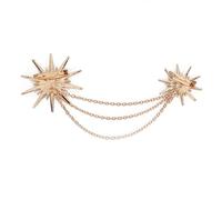 Broches de flores de copo de nieve, broche de estrella de copo de nieve de cadena exquisita con borla, aniversario para ceremonia