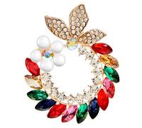 broches de flores de diamantes de imitación para mujeres elegantes alfiler de boda joyas de invierno