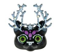 Broches de gato para mujer, diseño de cuernos y sombrero, adorno bueno, Piedra Vidrio Piedra Esmaltado cristal, No es una piedra preciosa