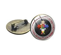 Broches de gemelos redondos de vidrio Delta Force Black Ops SAS Militar Ejército Táctico Vidrio Cabujón Insignias Punk Anime Accesorios Regalos, 2.5, Bronce, Vidrio, Turquesa estabilizado