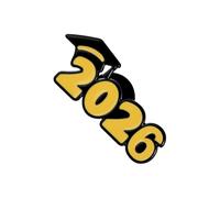 Broches de graduación 2026 | Insignias de solapa de graduación | Alfileres de estudiantes de 2026,Estudiantes Maestros Escuela Secundaria Escuela Escuela Corbata Bufanda Suéter, se
