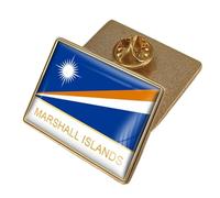 Broches De La Bandera De Las Islas Marshall Estilo Étnico Hip Hop Broche Vintage Para Mujeres Y Hombres Joyería Accesorios De Ropa Patriota