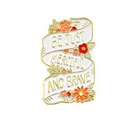 Broches de letra inglesa Sé solo misericordioso y valiente insignia collar broche ropa decoración de durabilidad y profesionalismo