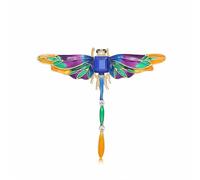 Broches de libélula para mujeres y niñas, broche de animales, broche de solapa, bufanda, alfiler, decoración, joyería, regalo para madre, Metal, circonita