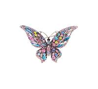 Broches de Mariposa de Seguridad de Cristal Grande para Mujeres Y Niñas, Alfileres para Dama, Boda, Arcoíris, Diamantes de Imitación, Joyería, Broches Decorativos, Alfileres