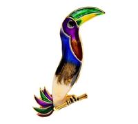 Broches de pájaro para mujer, diseño de pájaro carpintero, con forma de loro, Metal Acero aleado Acrílico, No es una piedra preciosa
