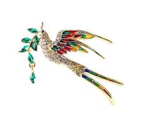 Broches de paloma para mujeres y hombres, broche de oreja de trigo, accesorios casuales, Piedra Vidrio Piedra Esmaltado cristal, No es una piedra preciosa