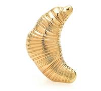 Broches de pan de croissant para mujer, unisex, de metal, 2 colores, para fiestas, estilo casual, Piedra Vidrio Piedra Esmaltado cristal, No es una piedra preciosa