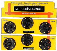 Broches de presión medianos de 11mm, automáticos de presión metálicos, 6 juegos completos. 11mm. (Negro)