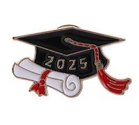 Broches de solapa de aleación a prueba de decoloración, elegantes broches de solapa de aleación para regalos de graduación 2025, elegante pin de solapa para sombrero académico para ella, accesorio