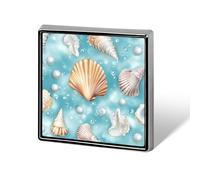Broches de solapa de metal con diseño de conchas marinas y perlas azules, ideales para corbatas, sombreros y ropa. Accesorios para hombres y mujeres.