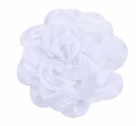 Broches de tela de satén extra grande de 7.5 pulgadas, con diseño de rosas y flores de camelia, se utilizan para accesorios de ropa de boda de mujer, Unisize, Seda, No es una piedra preciosa