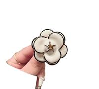 Broches de tela negra y blanca con flores de camelia para mujeres y hombres, broche de luto, accesorios de moda, 1.0*1.0*1.0