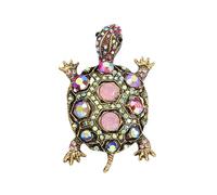 Broches De Tortugas Aleación Con Rhinestones Brillantes Para Mujeres Pins Joyería Unisex Para Fiestas Y Uso Diario Tortugas Coleccionables Pin