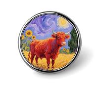 Broches de vaca personalizados de 1 pulgada, broche de cuello personalizado, insignia vintage para bolsos, sombreros, chaquetas, mochilas, trajes, camisas, ropa, decoración, colección de joyas, regal