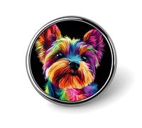Broches de Yorkshire Terrier para mujer y hombre, insignias de moda para fiestas y bodas.