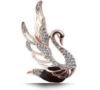 Broches elegantes for mujer: insignias de ramillete cristal y diamantes imitación animales, 3 colores a elegir, joyería moda(Black)