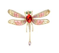 Broches grandes de libélula para mujer con diseño de insectos, Piedra Vidrio Piedra Esmaltado cristal, No es una piedra preciosa