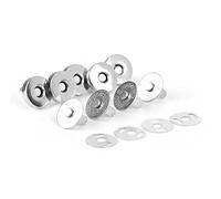 Broches Magnéticos para Coser, 50 Piezas, 14 mm, Blanco Brillante, Botones de Presión para Artesanías, Carteras y Bolsos de Cuero