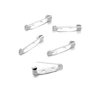 Broches metálicos, broches con cierre, 50 bases for broches de 15-40 mm, multicolor, for hacer joyas DIY(Rhodium,20mm)