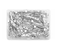 Broches metálicos, broches con cierre, Bases de broche de acero inoxidable for hacer joyas DIY, plata, 20-35 mm, 80 unidades(Silver 80pcs,30mm)