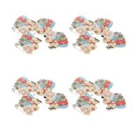 Broches Navideños Purpurina Halloween, 25 Piezas, Plástico Ag3 | Luz LED Interruptor, Botón Integrado y Brillo, para Halloween y Christmas Party, Uso Decorativo