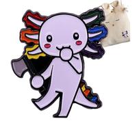 Broches para la moda de las mujeres, Pins Broch para mujeres, Mochilas de joyas de ropa de dibujos animados Pins de botón, Coloridos suministros de decoración de camisa de axolotl para citas diarias d