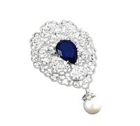 Broches para mujer de diseño 2026, ligeros y de lujo para la industria pesada, estilo broche de circonio completo