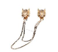 broches para mujer en el Reino Unido， Broche de aleación con personalidad for ropa, camisa, cuello, solapa, cadena larga metal, borla, joyería for hombres