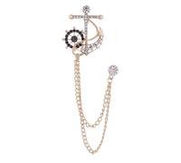 broches para mujer en el Reino Unido， Broches de cadena ancla cristal for mujeres y hombres, con borlas diamantes imitación, for cuello, for traje, camisa, insignia, joyería