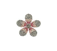 Broches para mujer, flores grandes, accesorios de fiesta de oficina para ropa, Piedra Vidrio Piedra Esmaltado cristal, zirconia cúbica Ágata Obsidiana