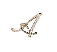 Broches Para Ropa Temperamento elegante 26 inicial broche de de imitación para mujer broche de oro para mujer AZ 26 alfabeto inicial broche para chicas adolescentes joyería (B, One Size)