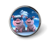 Broches personalizados con forma de cerdito en 3D, de 1 pulgada, para collar, insignia vintage, para bolsos, sombreros, chaquetas, mochilas, trajes, camisas, ropa, decoración, colección de joyas, reg