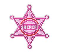 Broches Pink Sheriff Series - Accesorios únicos de diseño de estrella de seis puntas para diversión y estilo, talla única, Acrílico