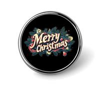 Broches redondos de Feliz Navidad, alfileres para solapa, corbata, insignia de metal, botón conmemorativo, kit para sombreros, camisas, ropa, bolsos, decoración