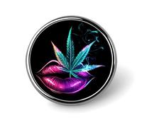 Broches redondos de marihuana para fumar, alfileres para solapa, corbata, insignia de metal, botón conmemorativo, kit para sombreros, camisas, ropa, bolsos, decoración
