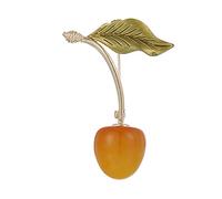 Broches rojos creativos para mujeres Cerezas de esmalte Fruits Bodas Broche de fiesta informal Pins s