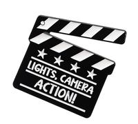 Broches vintage, alfileres de moda | Lights Camera Action Clapperboard Pins | Accesorio de broche de solapa de viaje de metal para asas, ropa y correa para hombros