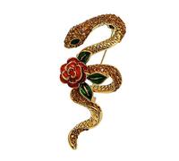 Broches vintage de serpiente rosa para mujeres y hombres, una adición a cualquier conjunto, broche oriental, One Size, Como se describe