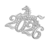 Broches Vintage, Joyas Decorativas de Diamante de Imitación Tema del Año del Caballo, Broches Animales para el Año 2026, para ser usado en Chal, Mochila de la, Bufanda, Vestido, Ropa, Sombrero