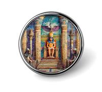 Broches y alfileres redondos de faraones del antiguo Egipto. Insignia pequeña de 2,5 cm. Pin decorativo para ropa, bolsos, mochilas y sombreros.