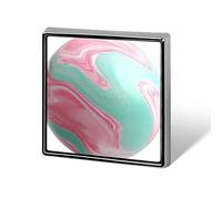Broches y alfileres unisex con diseño de bola de mármol rosa pastel y verde menta para solapa, joyería para ropa, chal, sombrero